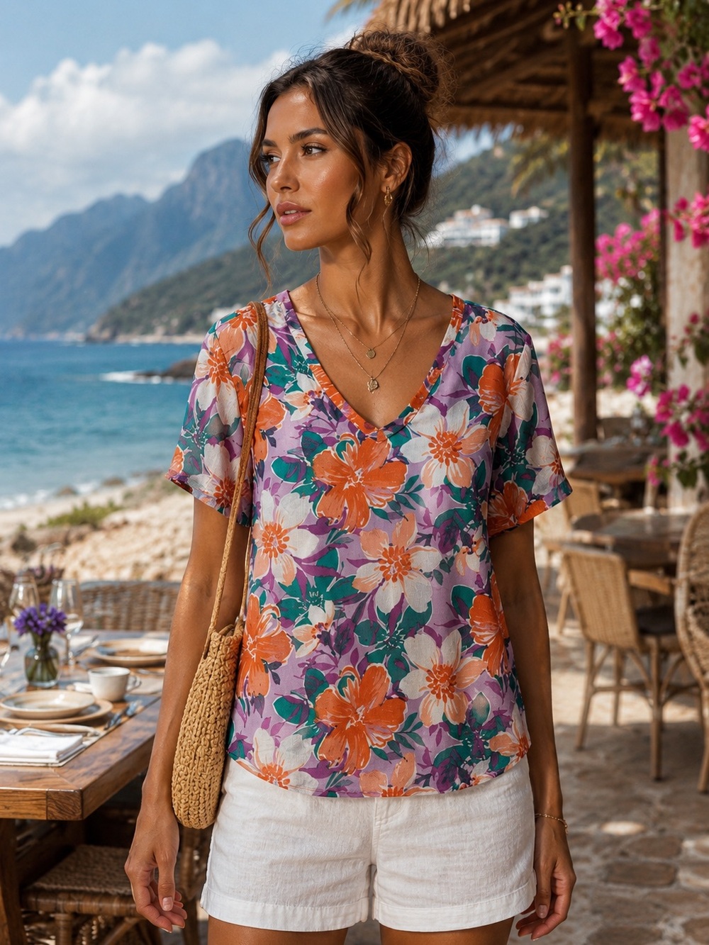 D&Co Women's Large Floral Top 🌟